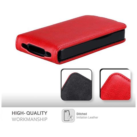 Cadorabo Custodia Compatibile Con Apple Iphone 4 / Iphone 4s In Rosso Mela - Coperchio Protettivo In Design Flip Con Chiusura Magnetica - Foto 8