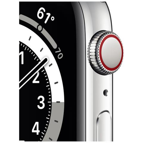 APPLE - Watch 6 40mm Impermeabile 5ATM GPS + Cellular WiFi / Bluetooth con  Cassa in acciaio inossidabile Argento e Cinturino Sport Regular Bianco -  ePRICE