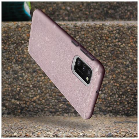 Cover Samsung Galaxy A41 Semi-rigida Con Paillette Amovibili Rosa - Foto 7