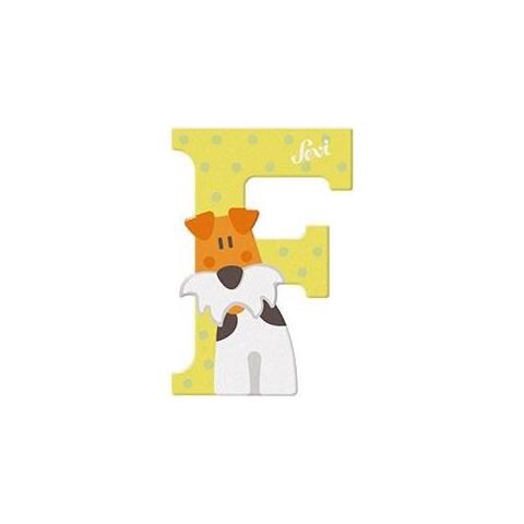 Alfabeto Legno Lettera F Fox Terrier - Foto 1