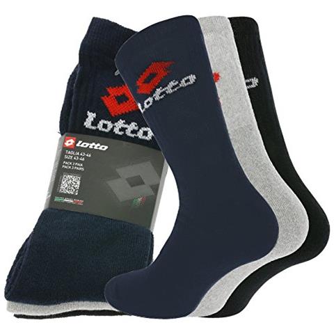 3 Paar Tennis Calzini Unisex, frottee-sportsocken, monocolore - Nero / grigio / blu, 35-38 (3-5 Uk)  - Foto 1