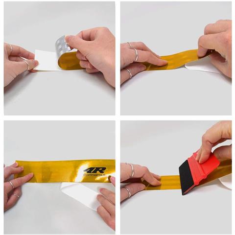 Pellicola Adesiva Omologata Retroriflettente 3m Per Bordatura Veicoli, Bianco, 50 Mm X 50 Mt - Foto 2