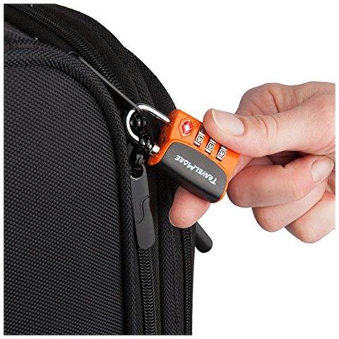 4 Pack Aprire Alert Indicatore Tsa Approvato A 3 Cifre Bagagli Serrature Per Viaggi Valigia E Bagagli (arancione)  - Foto 4
