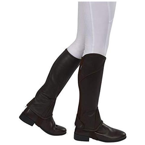 o Stretch Fit Met Chaps Brown - Unisex - Questi Mezzo Gambali Molto Elastico Da Sono Realizzati In Pelle Sguardo Pu - Foto 1