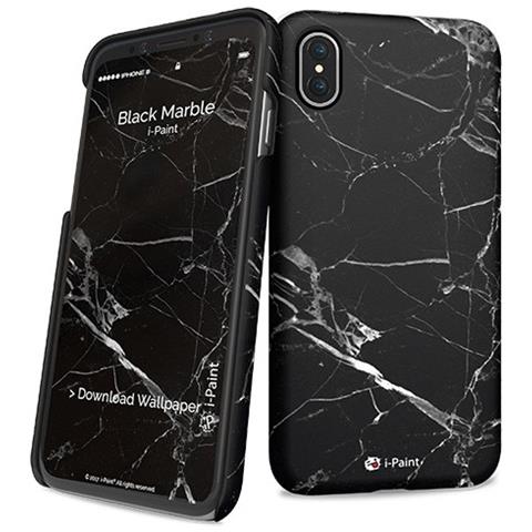 Cover Slim Rigida Per Iphone Xs / x - Black Marble - Foto 1