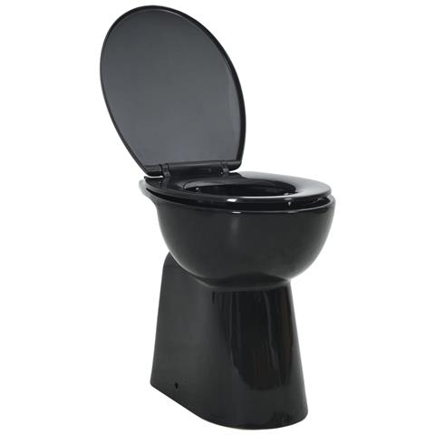 WC Sospeso con Design Senza Bordi 7 cm Altezza elevata Ceramica - Foto 1