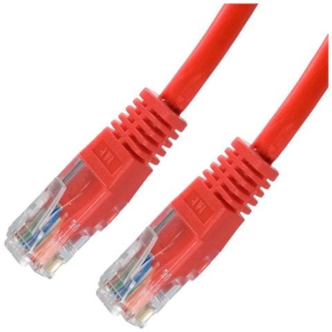 10.20.0401-R, RJ-45, RJ-45, Maschio / maschio, Cat6e, U / UTP (UTP) , Rosso - Foto 1