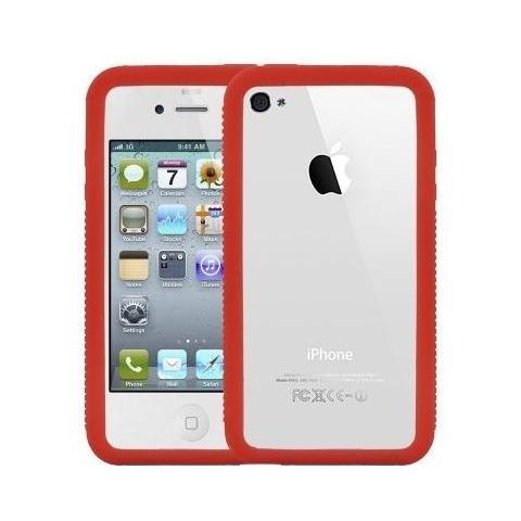 Burl Series Custodia in silicone per iPhone 4, Rosso - Foto 1