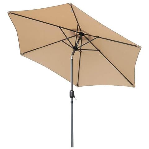 Sedia A Sdraio Con Parasole E Ruote Per Lettino Poliestere E Acciaio Verniciato A Polvere 146 X 52 X 15 Cm Grigio 38410058