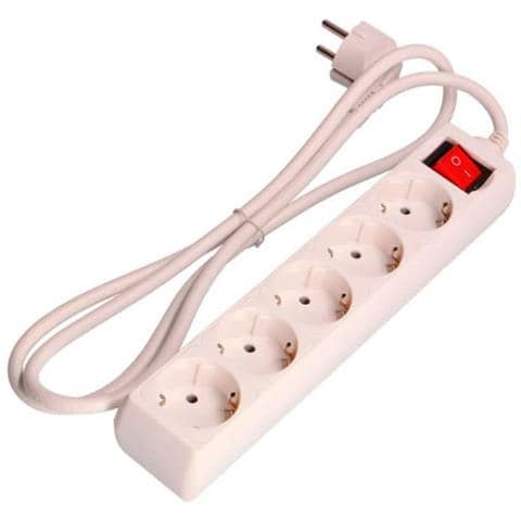 Blocco - 5 Prese Con Interruttore - 16a - 1,5m - 41011 - Foto 1