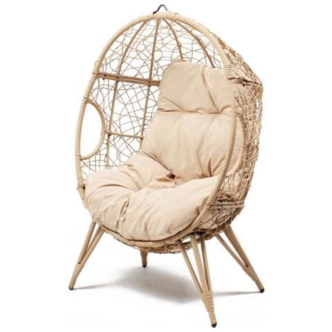 Poltrona Su Piedi In Resina Beige Jane - Foto 8