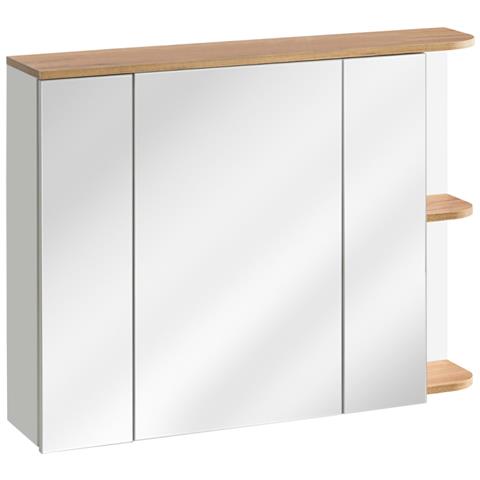 Mobile Alto Per Bagno Stella Trading Spice - Bianco Lucido, 40x199x32cm, Con Ripiani E Cassetti - Foto 6
