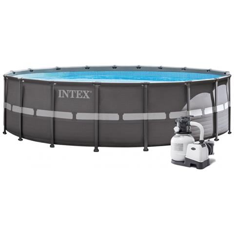 26334GN piscina fuori terra Piscina con bordi Piscina rotonda 30079 L Grigio - Foto 1