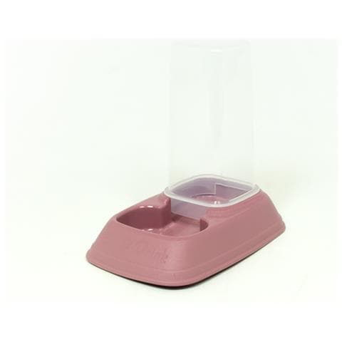 Dispenser Cibo Acqua 0,7L Per Animali Modello 700083 Colore Rosa - Foto 1