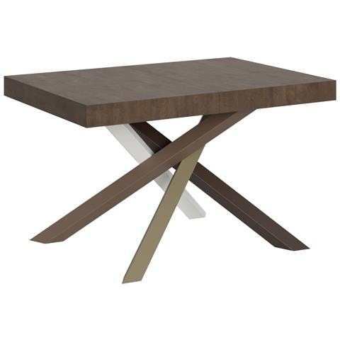 Tavolo Allungabile 90x130/390 Cm Volantis Telaio Gambe 4 Colori (c) - Noce - Foto 6