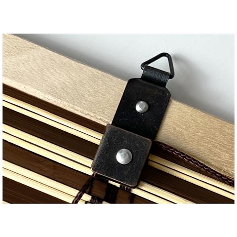 Tenda A Rullo Tapparella Bamboo A Caduta Pannello Porta Finestra Modello Oxaka 100x160 Marrone - Foto 5