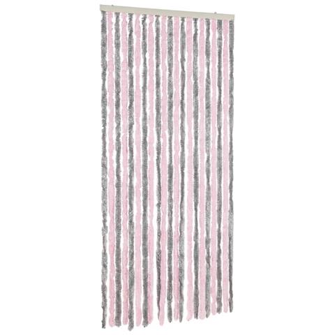 Tenda Antimosche Grigio Argento E Rosa 90x220 Cm In Ciniglia - Foto 2