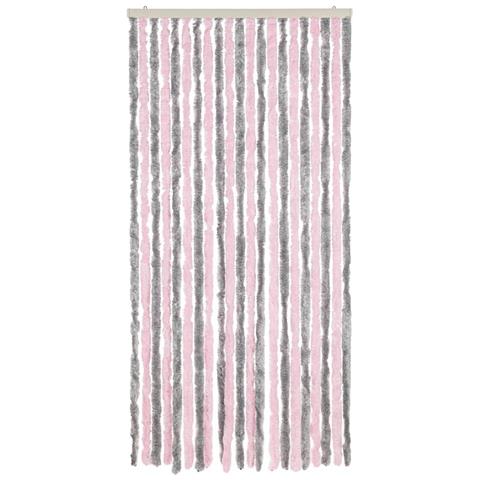 Tenda Antimosche Grigio Argento E Rosa 90x220 Cm In Ciniglia - Foto 3