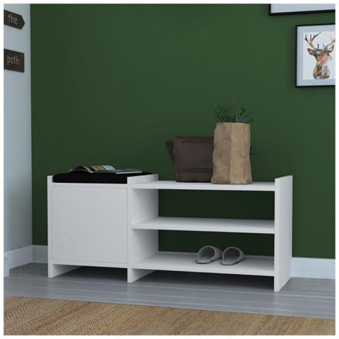 Scarpiera Sunno Con Anta Colore Bianco - Foto 1