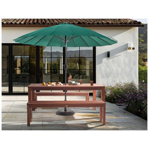 Panchina Da Giardino Tuscania 160 Cm Legno Legno Scuro - Foto 8