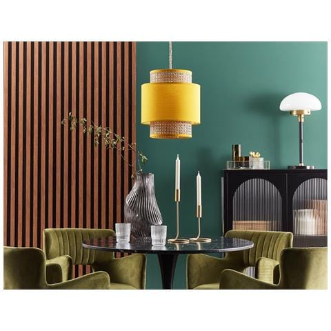 Lampadario Boeri Rattan Senape - Foto 1