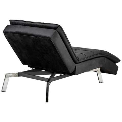 Chaise Longue Loiret Velluto Nero - Foto 2