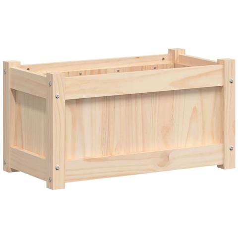Fioriera Da Giardino 60x31x31 Cm In Legno Massello Di Pino - Foto 2