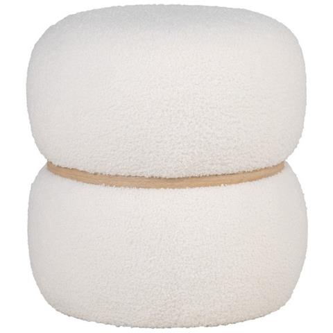 Pouf Milford - Bianco - Mdf - 38x38x41 Cm - Foto 1