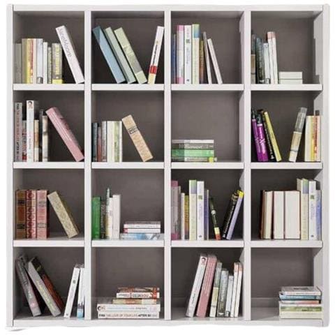 Libreria Moderna Laminato Bianco Frassino L. 175 P. 30 H. 175 - Foto 1