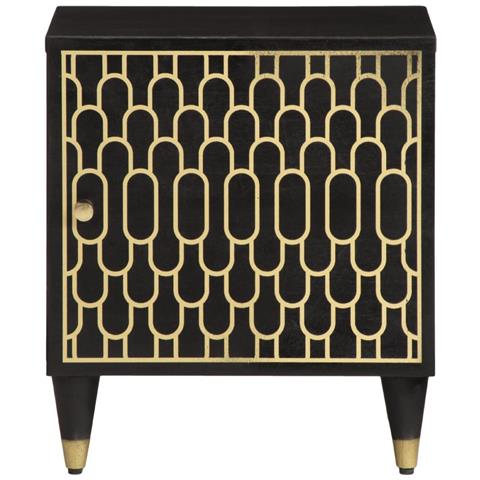 Comodino 40x33x46 Cm In Legno Massello Di Mango - Foto 3