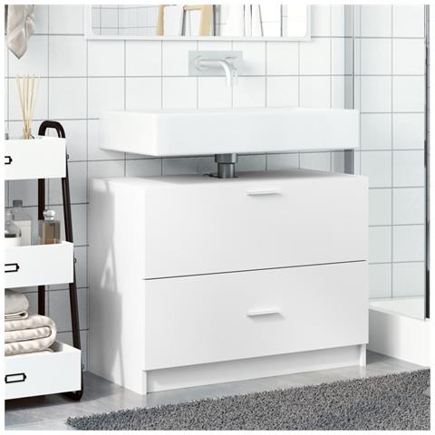 Mobile Lavabo Bianco 78x37x59 Cm In Truciolare - Foto 3