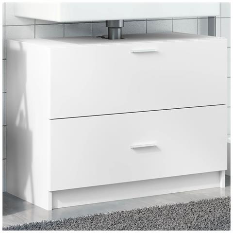 Mobile Lavabo Bianco 78x37x59 Cm In Truciolare - Foto 1