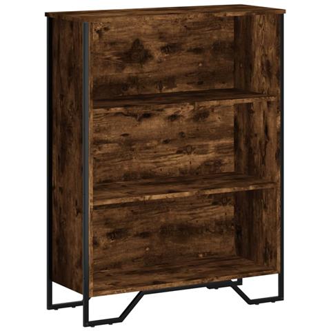 Libreria Rovere Fumo 80x31x106 Cm In Legno Multistrato - Foto 2