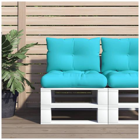 Cuscini Per Pallet 2 Pz Turchese In Tessuto Oxford - Foto 1