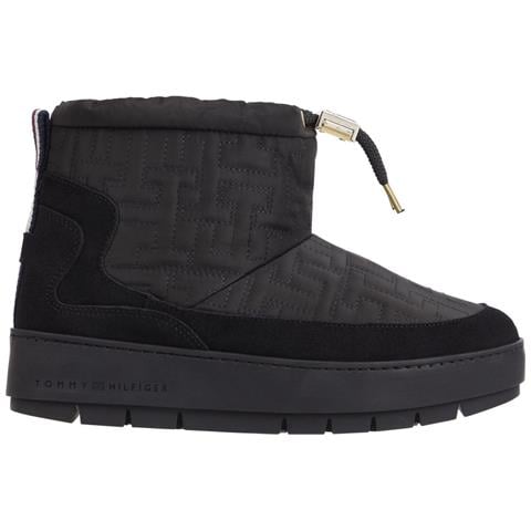 Monogram Snowboot Stivaletti Pelle Scamosciata /nabuk Scarpe Donna Nero Eu 36, Fw0fw07637 Bds - Foto 2
