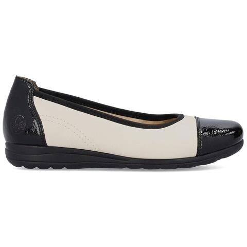 White Casual Closed Ballerinas Ballerine Pelle Scarpe Donna Bianco Eu 37, L9351-80 - Foto 2