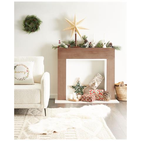 Cornice Caminetto Boyanup Legno Chiaro - Foto 1