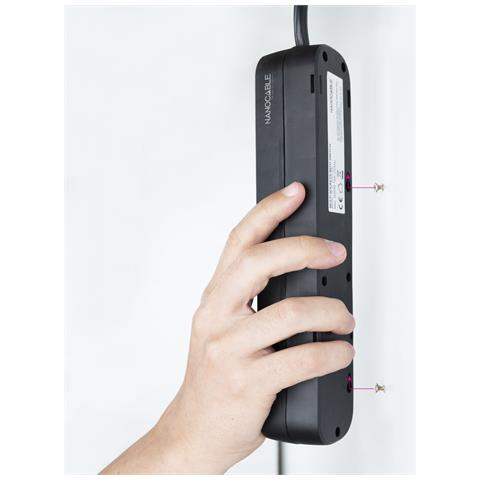 10.37.0004-BK prolunghe e multiple 1,4 m 4 presa (e) AC Interno Nero - Foto 2