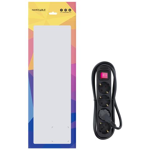 10.37.0004-BK prolunghe e multiple 1,4 m 4 presa (e) AC Interno Nero - Foto 6