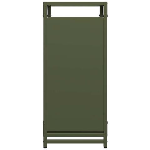 Rastrelliera per Legna da Ardere Verde Oliva 44x28x65 cm - Foto 9