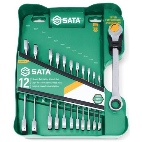 Set Chiavi Metriche A Doppio Cricchetto 12 Pz - Foto 1