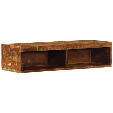 Mobile Tv A Parete 80x30x19 Cm In Legno Massello Di Recupero - Foto 3