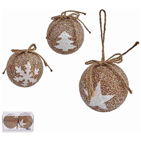Pack Di 2 Pendenti A Sfera Texture Ruvida - Foto 1