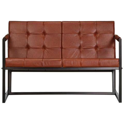 Lusso Casadino -  Divano A 2 Posti Marrone In Vera Pelle Di Capra - Foto 1