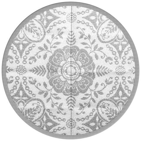 Tappeto da Esterni ARAKIL Grigio Chiaro Ø120 cm in PP - Foto 1