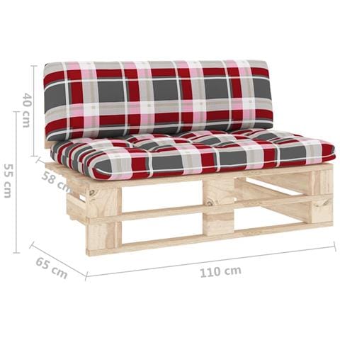 Divano Centrale Giardino su Pallet in Legno di Pino Impregnato - Foto 6