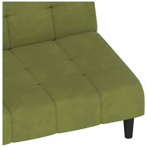 Divano Letto a 2 Posti Verde Chiaro in Velluto - Foto 9