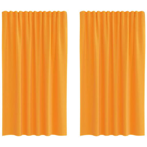 Tende in Voile con Tasche per Aste 2 pz Arancio - Foto 1