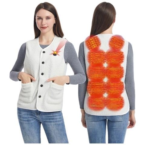 Gilet Riscaldato A 8 Zone Con Batteria Da 10000mah - Controllo Temperatura Alimentato Via Usb Xl - Foto 2