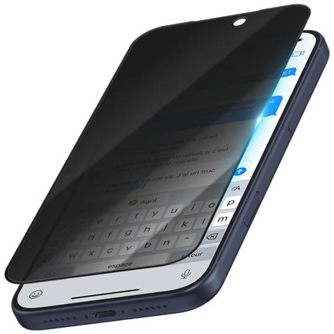 Protezione Per Schermo Iphone 17 Pro Max Anti-spia In Vetro Temperato 5d, Nero Trasparente - Foto 1